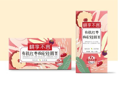 臻如意桃李不言有机红枣枸杞桂圆茶盒装80g代用茶10小袋图1