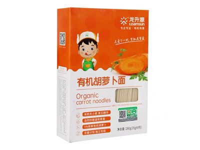 龙升源 有机儿童胡萝卜挂面条180g图1