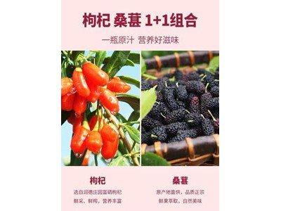 润德庄园 有机新鲜枸杞桑葚原浆50ml图2